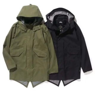 ステューシー(STUSSY)の雨対策　ステューシー　ゴアテックス  フィッシュテールジャケット黒(マウンテンパーカー)