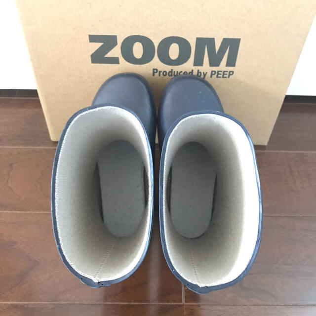 Zoom(ズーム)の17㎝　PEEP ZOOM  ズーム　レインブーツ　オールネイビー キッズ/ベビー/マタニティのキッズ靴/シューズ(15cm~)(長靴/レインシューズ)の商品写真