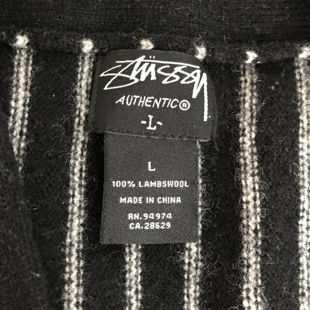 STUSSY - STUSSY ラムウール ニット カーディガン 羊毛 ステューシー