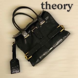 セオリー(theory)のtheory セオリー　ハンドバッグ　ブラック　レザー(ハンドバッグ)