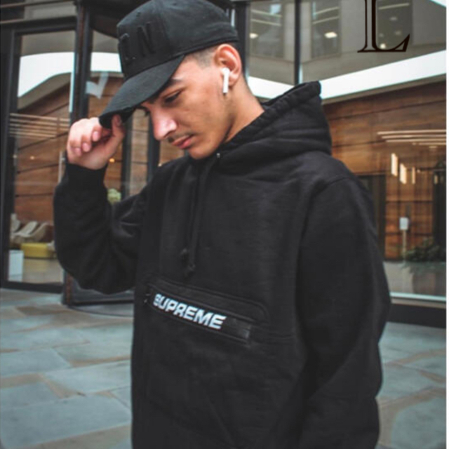 L Supreme zip pouch hooded パーカ-