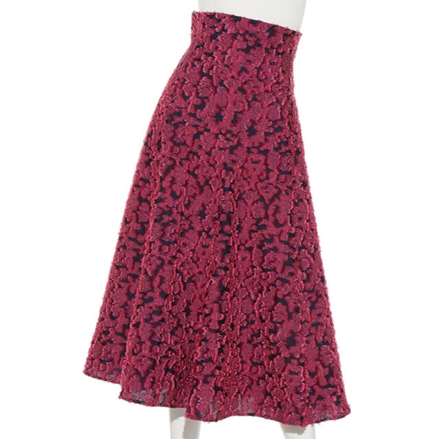 FRAY I.D(フレイアイディー)のカットジャガードハイウエストスカート レディースのスカート(ロングスカート)の商品写真