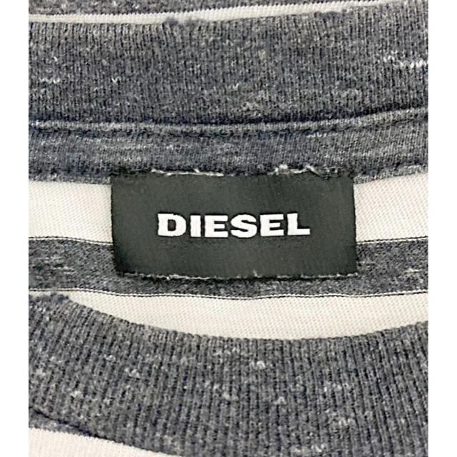 【希少】DIESEL　ディーゼル　ボーダーTシャツ　タイガーワッペン　ダメージ