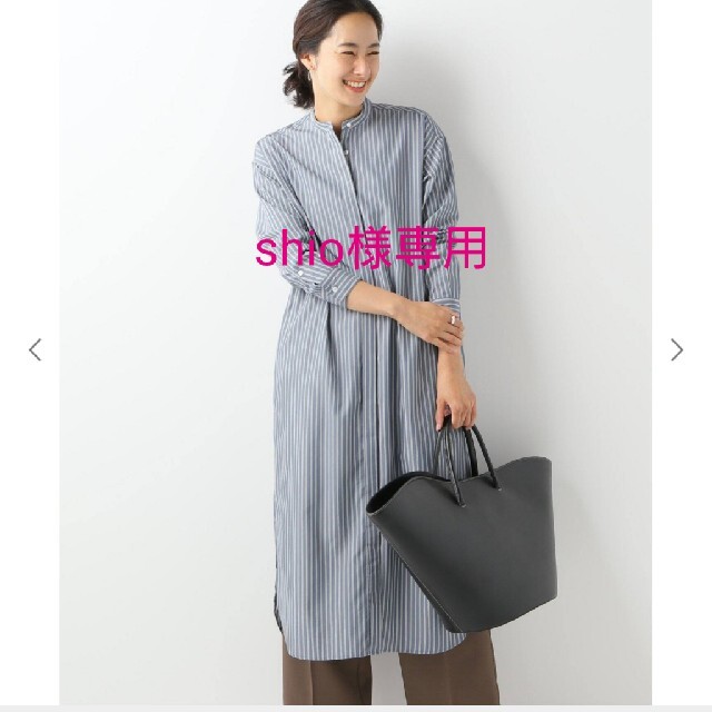Iena レディース 36 P Pバンドカラーシャツワンピース ロングワンピース マキシワンピース P Pバンド