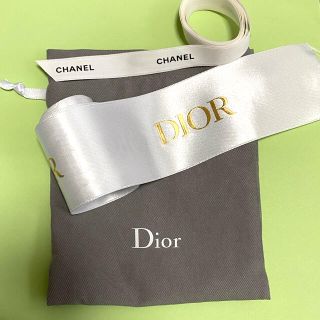 ディオール(Dior)のDior CHANEL 巾着 きんちゃく コスメポーチ リボン (その他)