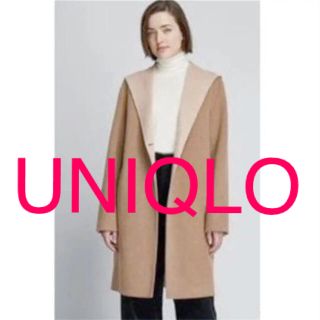 ユニクロ(UNIQLO)の値下★UNIQLO ユニクロ ダブルフェイス フードコート 人気完売 S/M (スプリングコート)