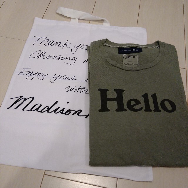 【国内在庫】 MADISONBLUE - ❤新品未使用❤MADISONBLUE／HELLOノースリーブTシャツ Tシャツ(半袖/袖なし)