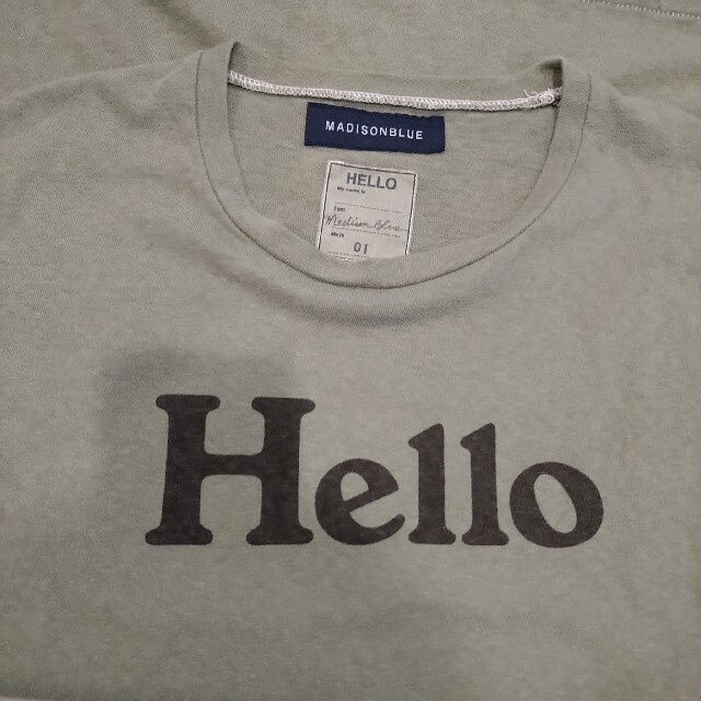 MADISONBLUE(マディソンブルー)の❤新品未使用❤MADISONBLUE／HELLOノースリーブTシャツ レディースのトップス(Tシャツ(半袖/袖なし))の商品写真