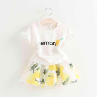 【15(約130〜140㎝)】新品★キッズ Lemonワンピース(ワンピース)