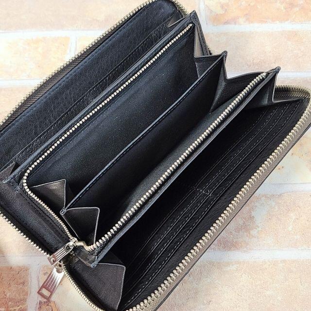 美品 マーガレットハウエル アイデア ☆ レザー 長財布 ラウンドファスナー 黒