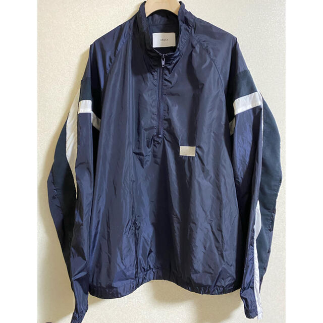 stein 19ss SHIFTED HALF ZIP TOP・NAVY メンズのジャケット/アウター(ナイロンジャケット)の商品写真