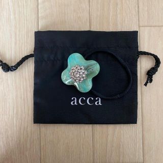 アッカ(acca)のアッカ　ポニー　ヘアゴム　グリーン　アマルフィ　amalfi フラワー　花(ヘアゴム/シュシュ)