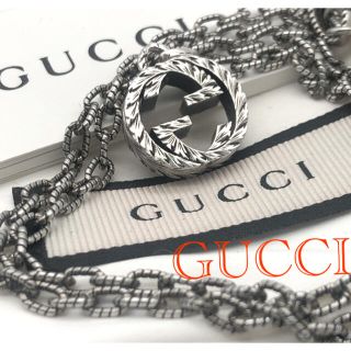 Gucci - GUCCI 未使用品 ラージサイズ ネックレス Gロゴ インター