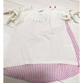 シシュノン(SiShuNon)のシシュノン ベビー 女の子 半袖 トップス 90cm ピンク チュニック(Tシャツ/カットソー)