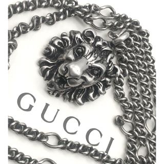 Gucci - 美品 GUCCI ライオンヘッド ネックレス シルバー エイジング