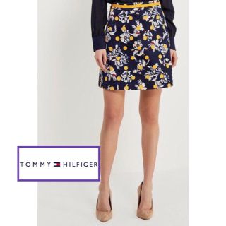 トミーヒルフィガー(TOMMY HILFIGER)の【美品】トミー ヒルフィガー ハイウエスト Aラインスカート(ミニスカート)