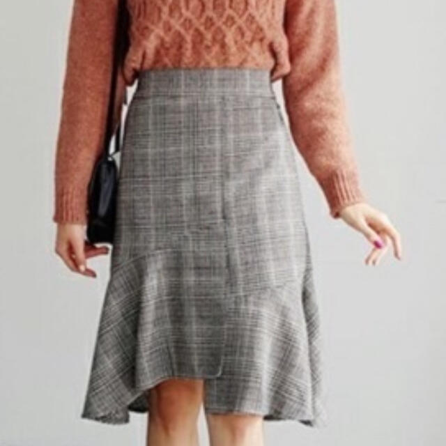 dholic(ディーホリック)の美品♡dholic♡グレンチェックアシメスカート レディースのスカート(ロングスカート)の商品写真