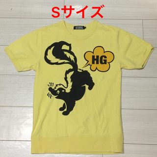 ヒステリックグラマー(HYSTERIC GLAMOUR)のヒステリックグラマー スカンク 半袖スウェット イエロー Sサイズ(スウェット)