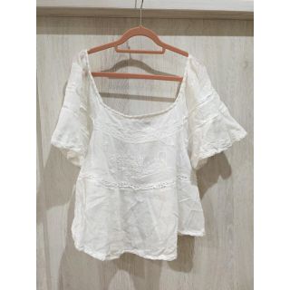 ローズバッド(ROSE BUD)のrose but cottonレーストップス(カットソー(半袖/袖なし))