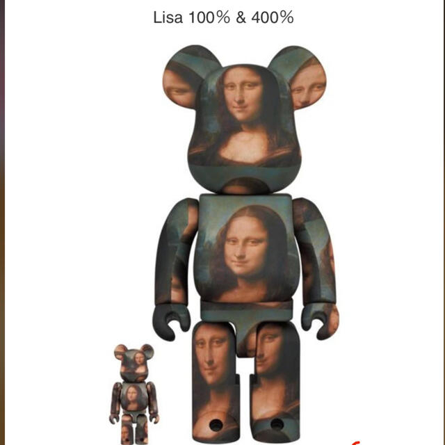 MEDICOM TOY(メディコムトイ)のBE@RBRICK  Mona Lisa 100％ & 400％　2セット エンタメ/ホビーのおもちゃ/ぬいぐるみ(キャラクターグッズ)の商品写真