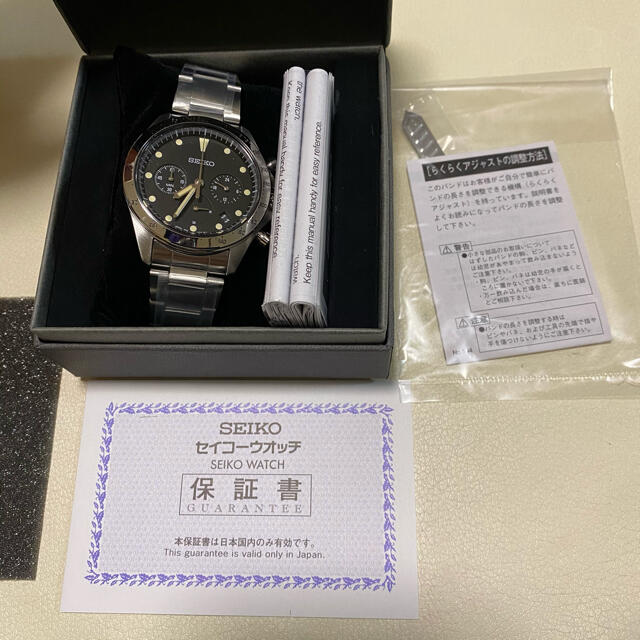 nano・universe(ナノユニバース)の【新品】セイコー ナノ・ユニバース クオーツクロノグラフブラック SEIKO メンズの時計(腕時計(アナログ))の商品写真