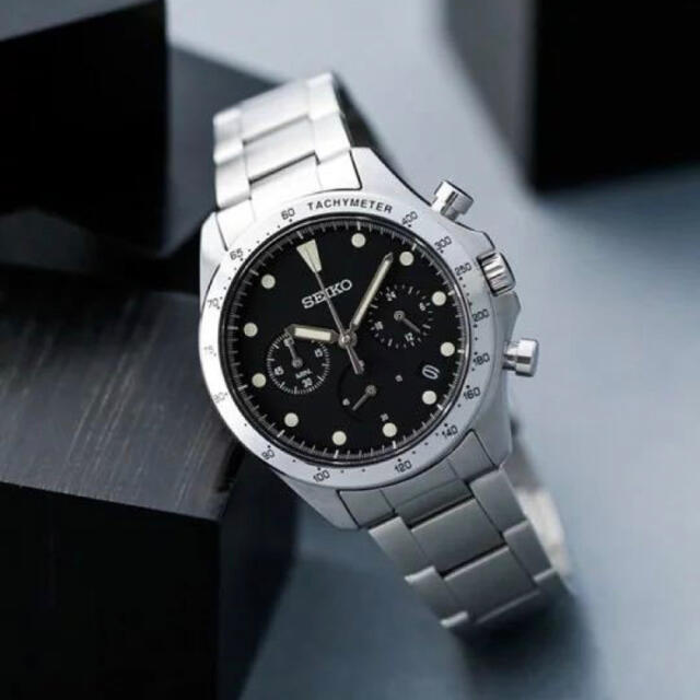 セイコー ナノ・ユニバース クオーツクロノグラフブラック SEIKO腕時計(アナログ)