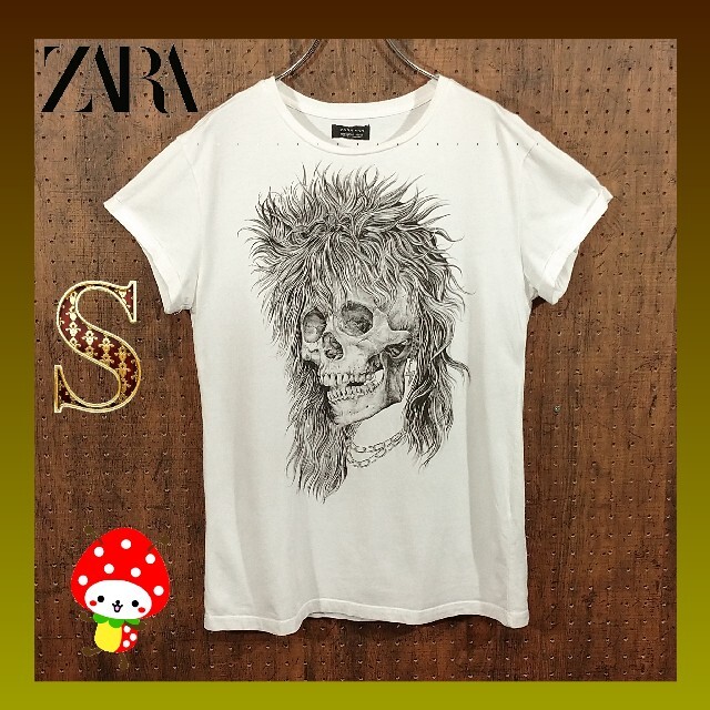 Zara Zara ザラ スカル 髑髏 Tシャツ S ホワイト 白 カットソーの通販 By みつひで S Shop ザラならラクマ