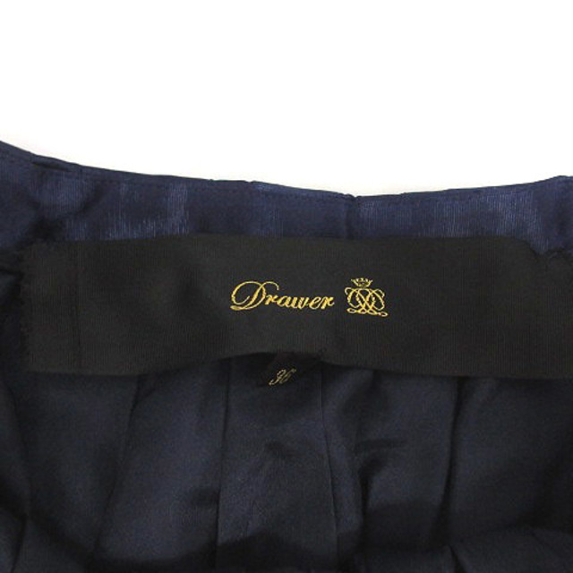 Drawer(ドゥロワー)のドゥロワー Drawer スカート ひざ丈 フレア タック  36 紫 紺 /N レディースのスカート(ひざ丈スカート)の商品写真