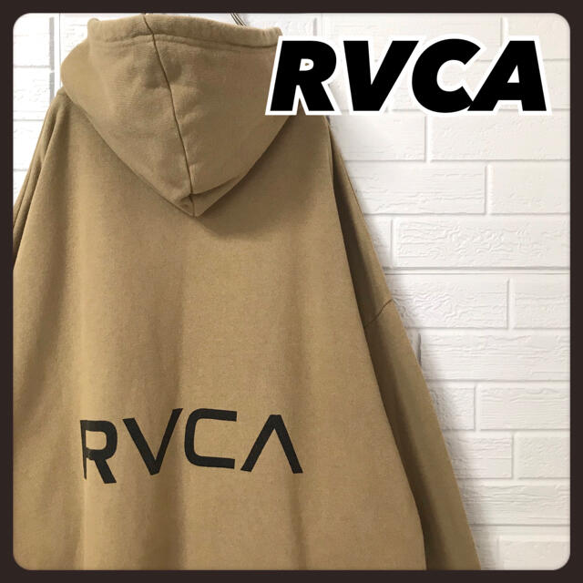 【希少】RVCA プルオーバーパーカー ベージュ　Mサイズ