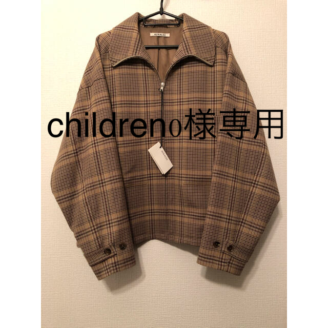 1LDK SELECT(ワンエルディーケーセレクト)のchldren0さま専用　AURALEE ウールサージチェックブルゾン 3  メンズのジャケット/アウター(ブルゾン)の商品写真