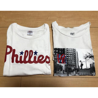 ディーシーシューズ(DC SHOES)のTシャツ 2枚セット MLB Phillies DC SHOES TEE 白 L(Tシャツ/カットソー(半袖/袖なし))