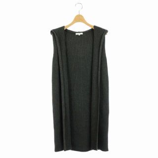 プラステ(PLST)のプラステ PLST 19AW ベスト ニット ロング 前開き M グレー /HH(ベスト/ジレ)