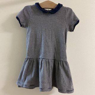 プチバトー(PETIT BATEAU)のプチバトー80.90☺︎襟付きワンピース　ファミリア、アニエス、ラルフ好きに(ワンピース)