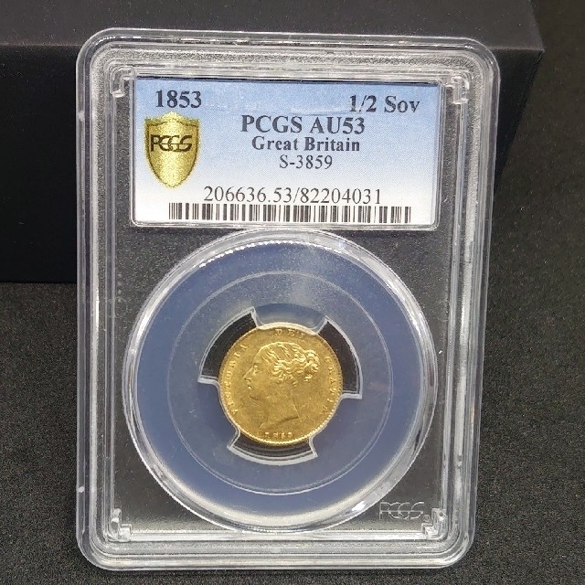 1853年 ビクトリアクイーン 金貨 PCGS鑑定品 貨幣