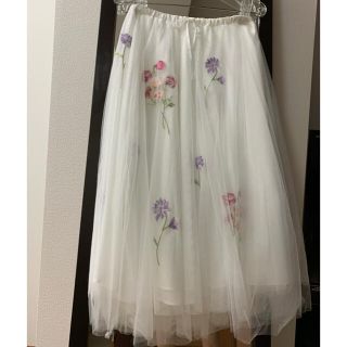 ウィルセレクション(WILLSELECTION)のウィルセレクション☆お花柄チュールスカート(ロングスカート)