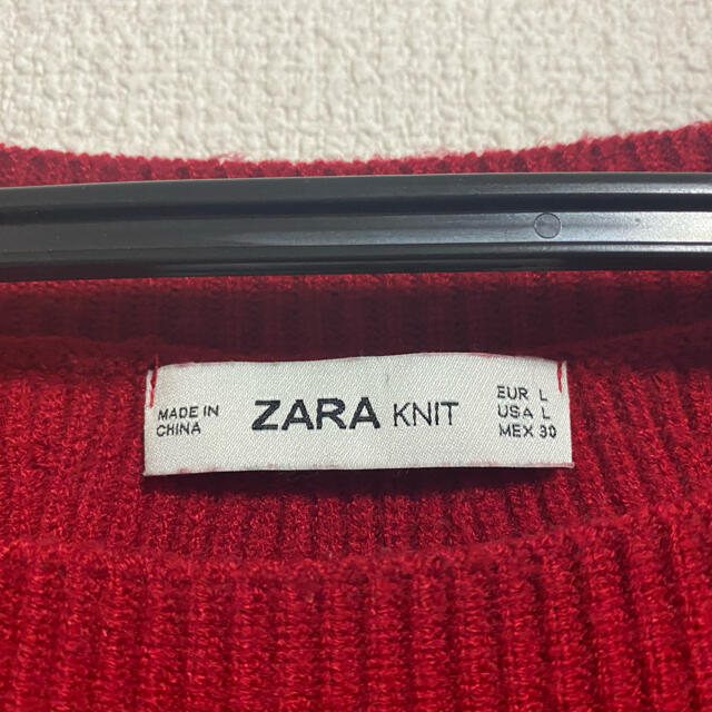 ZARA(ザラ)の【値下げしました】赤ニット/ZARA/ザラ レディースのトップス(ニット/セーター)の商品写真