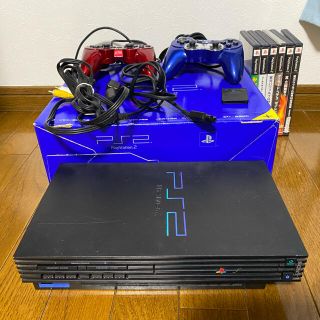 プレイステーション2(PlayStation2)のPlayStation2本体　コントローラー　ウイイレ　パワプロ　みんゴル(家庭用ゲーム機本体)