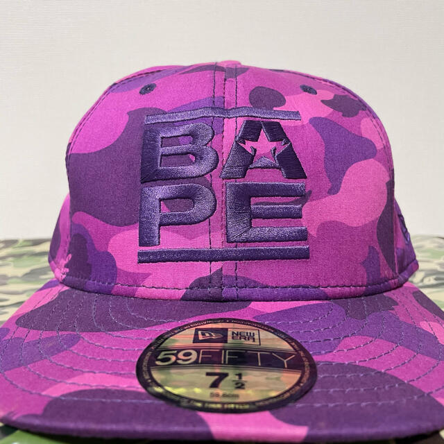 A BATHING APE(アベイシングエイプ)のBAPE ロゴ NEW ERA ニューエラ 7 1/2 Cap NIGO期 メンズの帽子(キャップ)の商品写真