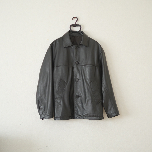 ITALY LAMB CAR BLOUSON - レザージャケット