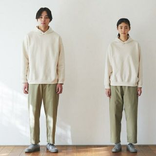 【未使用・タグ付】無印良品 再生コットン混裏毛プルパーカーS-M