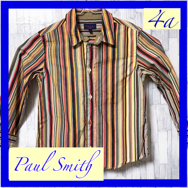 Paul Smith(ポールスミス)の【匿名配送】ジュニアPaul Smith 定番シャツ 100サイズ 美品 キッズ/ベビー/マタニティのキッズ服男の子用(90cm~)(Tシャツ/カットソー)の商品写真