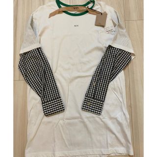 ヌメロヴェントゥーノ Tシャツ(レディース/長袖)の通販 20点 | N°21の 購入値下げ 新作 N°21 ヌメロヴェントゥーノ チュール レイヤード Tシャツ 16Y Tシャツ/カットソー(半袖/袖なし)