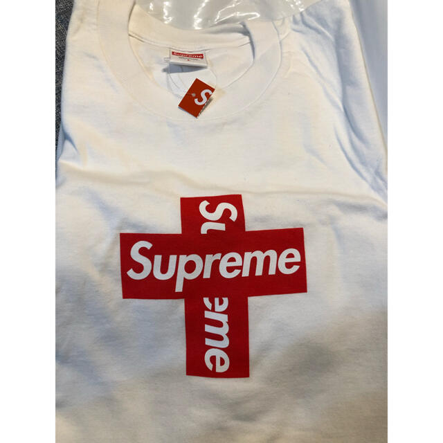 今だけ　supreme cross box logo tee white