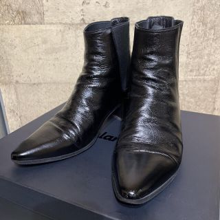 サンローラン(Saint Laurent)のSAINT LAURENT PARIS サイドゴア 60ヒールブーツ 美品 (ブーツ)