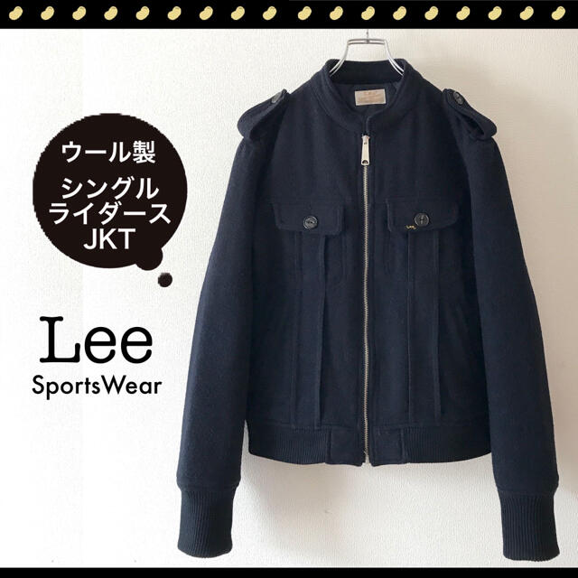 Lee sportswear★メルトンウール製★中綿シングルライダースジャケット