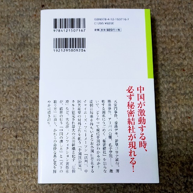 現代中国の秘密結社 マフィア、政党、カルトの興亡史 エンタメ/ホビーの本(文学/小説)の商品写真