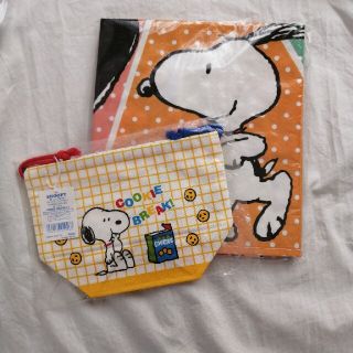 スヌーピー(SNOOPY)のスヌーピー コップ袋とレジャーシート(外出用品)