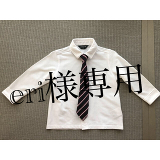 コムサイズム(COMME CA ISM)の美品✨COMME CA ISM   シャツ　ネクタイ付き　90cm(ドレス/フォーマル)