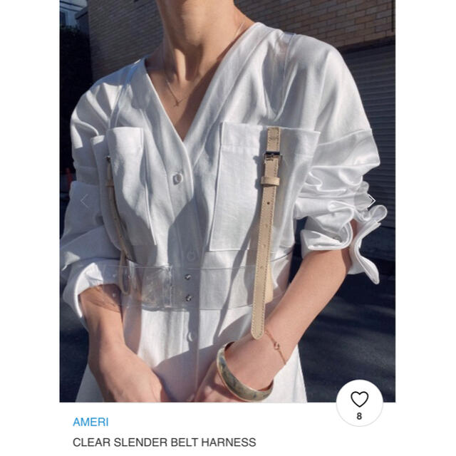 Ameri VINTAGE(アメリヴィンテージ)の✧新品✧ AMERI CLEAR SLENDER BELT HARNESS レディースのファッション小物(サスペンダー)の商品写真