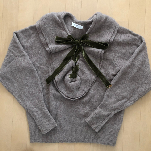 her lip to　Lace Up Wool-blend Pullover